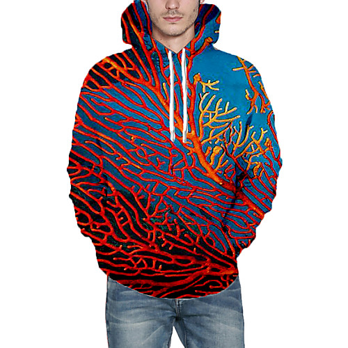 

Men's Daily Hoodie Graphic Hooded Casual Hoodies Sweatshirts Red