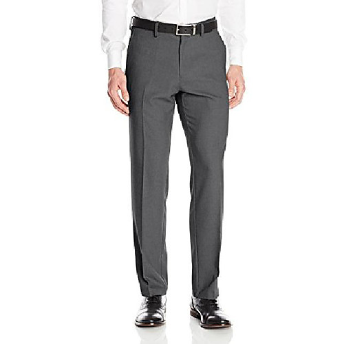 

men's reaction men's straight fit fancies dress pants grey 36x29