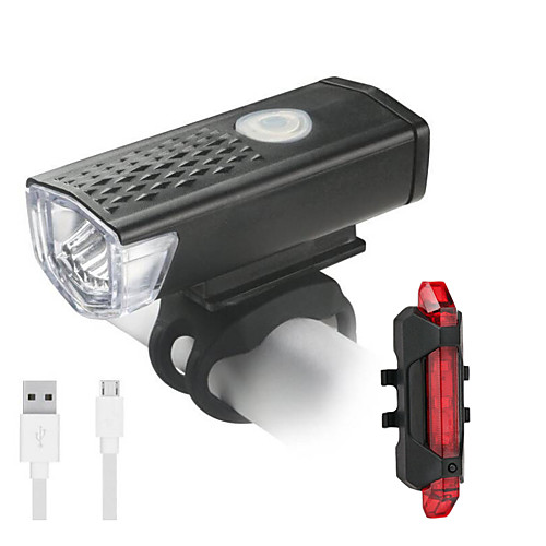 

LED Bike Light Front Bike Light Rear Bike Tail Light LED Bicycle Cycling Waterproof 360° Rotation Rotatable Portable Li-polymer 300 lm Rechargeable Battery White Camping / Hiking / Caving Everyday