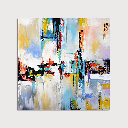 

Oil Painting Hand Painted Square Abstract Modern Stretched Canvas