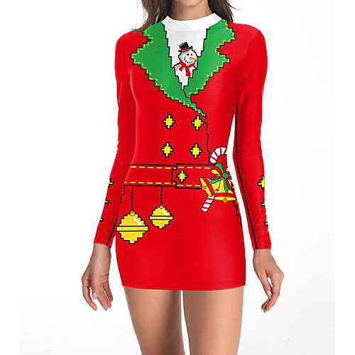 

Women's Wrap Dress Short Mini Dress Red Long Sleeve Geometric Summer Casual Sexy 2021 S M L XL XXL