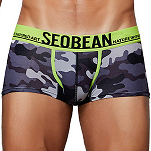 

SEOBEAN Men's Sports Underwear Shorts Boxer Briefs Bottoms Cotton Winter Fitness Gym Workout Performance Running Training Breathable Quick Dry Soft Sport Earth Yellow Black Blue Yellow Red