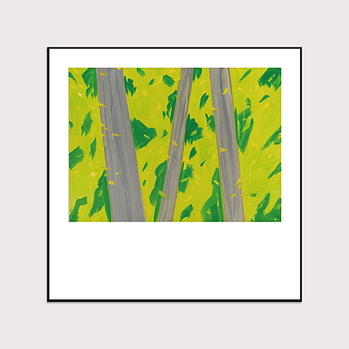 

Framed Art Print Abstract Hand - Drawn Painting Green Forest Wall Art Modern Home Decoration Ready To Hang