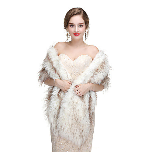 

Sleeveless Shawls Faux Fur Wedding / Party / Evening Women's Wrap With Solid