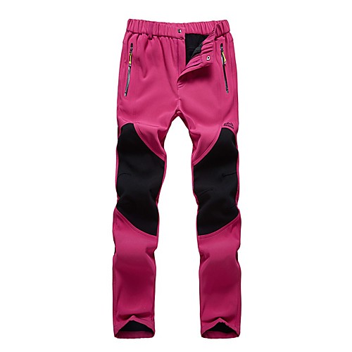

Women's Hiking Pants Trousers Solid Color Winter Outdoor Standard Fit Thermal Warm Thermal Waterproof Windproof Bottoms Black Fuchsia Grey Hunting Fishing Climbing M L XL XXL XXXL / Quick Dry
