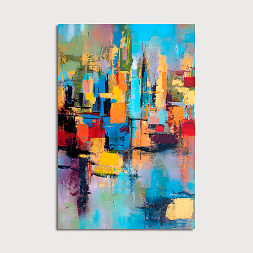 

Oil Painting Hand Painted Vertical Abstract Modern Stretched Canvas