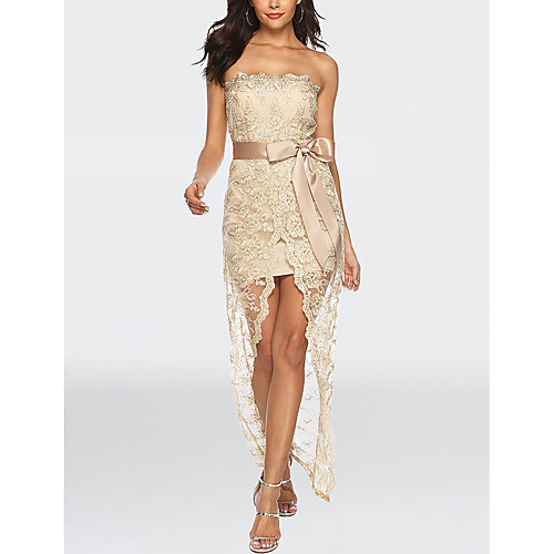 

Women's A Line Dress Maxi long Dress Black Gold Sleeveless Print Layered Mesh Lace Summer Strapless Sexy 2021 S M L XL XXL