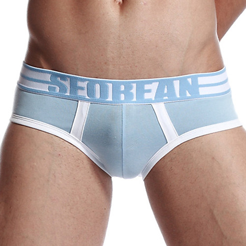 

SEOBEAN Men's Sport Briefs Underwear Bottoms Cotton Winter Fitness Gym Workout Performance Running Training Breathable Quick Dry Soft Sport Blue Sky Blue / Stretchy
