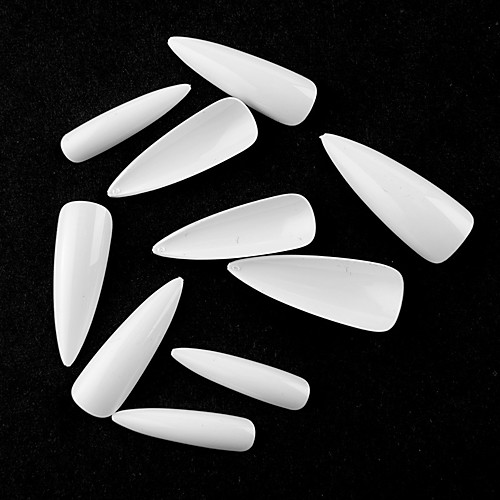 

500 Pieces of Bagged Salon Pointed Nail Art With Full Extension False Nail Patch Semi-Finished Wear Nail False Nail Tips with Case for Nail Salons and DIY Nail Art