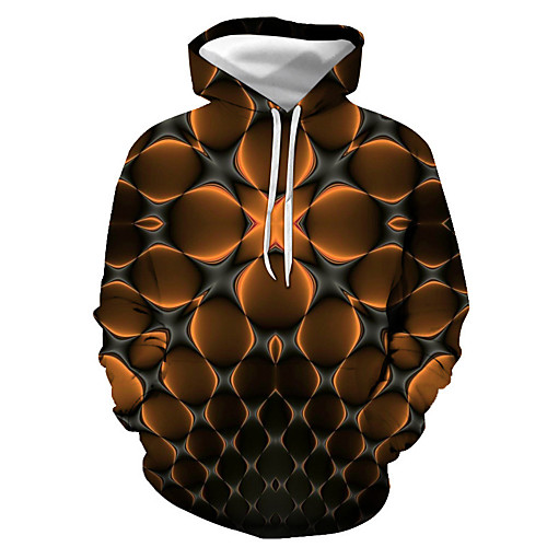 

Men's Pullover Hoodie Sweatshirt Graphic Hooded Daily Weekend Casual Hoodies Sweatshirts Brown
