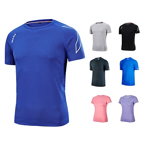 

Women's Short Sleeve Running Shirt Tee Tshirt Summer Elastane Quick Dry Breathable Soft Fitness Gym Workout Running Walking Jogging Sportswear White Purple Red Pink Fuchsia Green Activewear Stretchy