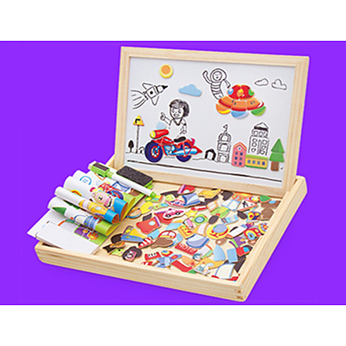 

1 pcs Drawing Toy Drawing Tablet Jigsaw Puzzle Educational Toy Magnetic Easel Magnetic Novelty Wood Kid's Toy Gift