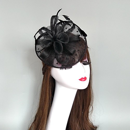 

Headpieces Feathers / Net Fascinators / Hats / Headpiece with Feather / Cap 1 Piece Wedding / Party / Evening Headpiece