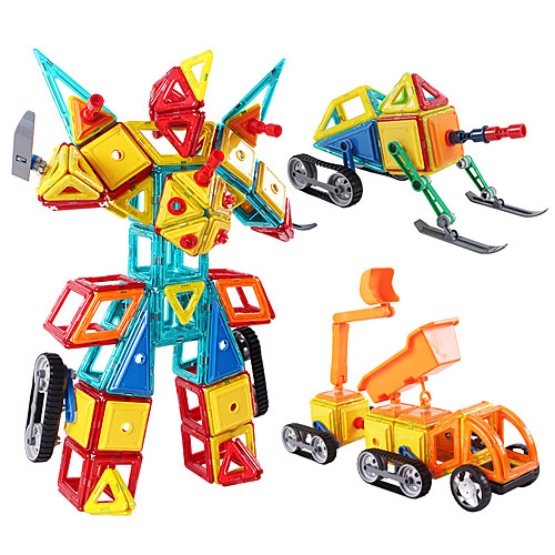 

Magnetic Blocks Magnetic Tiles Building Blocks Building Bricks 60 pcs Vehicles Car Transformable Vintage Style Building Toys Boys' Girls' Toy Gift / Kid's