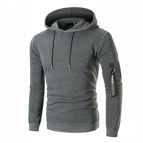 

Men's Pullover Hoodie Sweatshirt Solid Colored Hooded Casual Hoodies Sweatshirts Black Army Green Gray