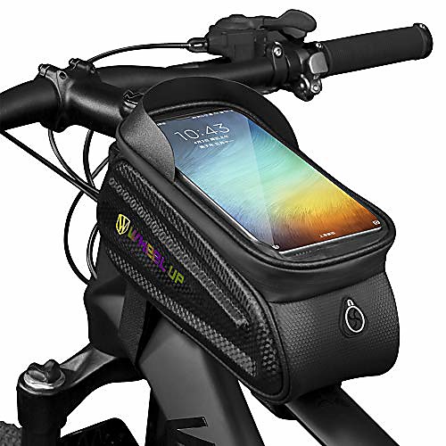 

Bike Frame Bag - Waterproof Bike Phone Mount Handlebar Bag Phone Holder Bicycle Accessories for iPhone X/8/7 plus/7/6s/6 plus/5s