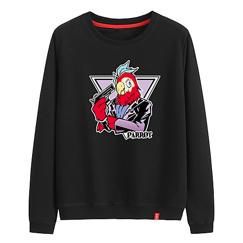 

Women's Sweatshirt Pullover Black White Pink Cartoon Crew Neck Animal Patterned Cartoon Cute Sport Athleisure Sweatshirt Top Long Sleeve Warm Soft Comfortable Everyday Use Causal Exercising General