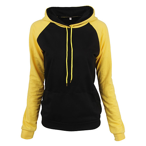

Women's Pullover Hoodie Sweatshirt Solid Color Plain Front Pocket Daily non-printing Basic Hoodies Sweatshirts White Black Yellow