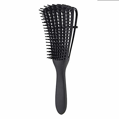 

detangling brush for natural hair-detangler for afro america 3a to 4c kinky wavy, curly, coily hair, detangle easily with wet/dry, apply conditioner/oil - 1 pack (black)