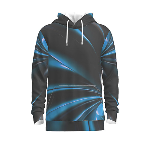 

Men's Pullover Hoodie Sweatshirt Graphic Abstract Daily 3D Print Basic Hoodies Sweatshirts Blue