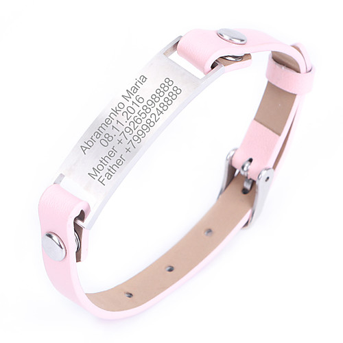 

Personalized Customized Bracelet Stainless Steel Geometric Rose Gold Black Blue