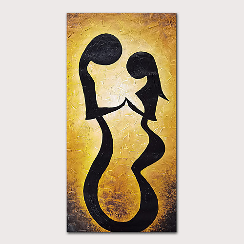 

Oil Painting Hand Painted Vertical Abstract People Modern Rolled Canvas (No Frame)