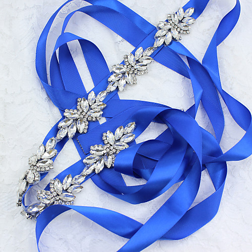 

Satin / Tulle Wedding / Party / Evening Sash With Imitation Pearl / Belt / Appliques Women's Sashes