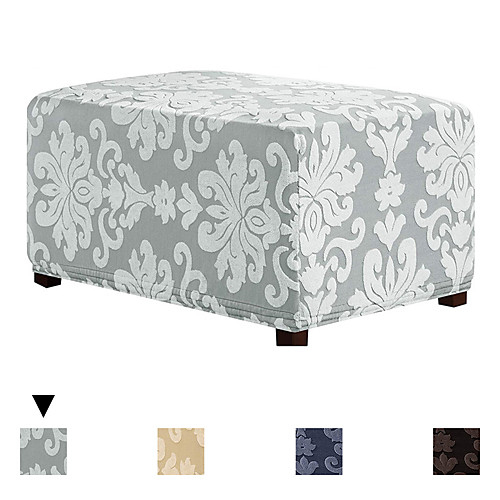 

Ottoman Cover Slipcovers Sofa Cover Rectangle Footrest Sofa Slipcovers Footstool Protector Covers Stretch Fabric Storage Ottoman Covers High Spandex Floral Slipcover Machine Washable