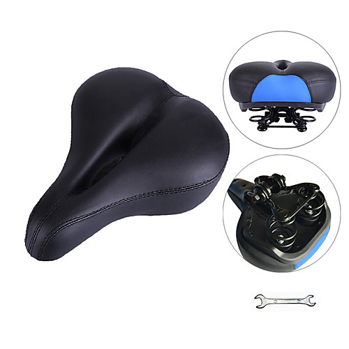 

Bike Saddle / Bike Seat Extra Wide / Extra Large Breathable Cushion Professional PU Leather Sponge Plastic Cycling Road Bike Mountain Bike MTB White Black Red