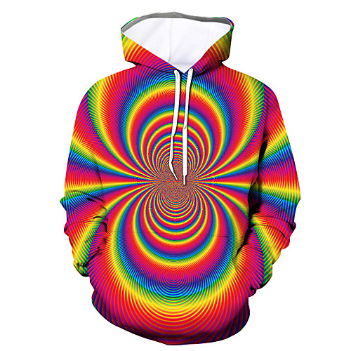 

Men's Hoodie Rainbow Graphic Daily Going out 3D Print Hoodies Sweatshirts Rainbow