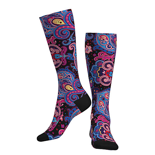 

Compression Socks Long Socks Over the Calf Socks Athletic Sports Socks Cycling Socks Women's Men's Bike / Cycling Breathable Soft Comfortable 1 Pair Floral Botanical Cotton Purple S M L / Stretchy