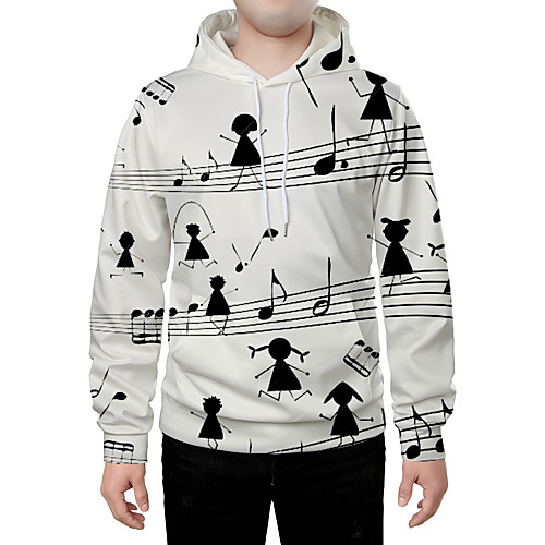 

Men's Hoodie Graphic Daily Going out 3D Print Basic Streetwear Hoodies Sweatshirts White