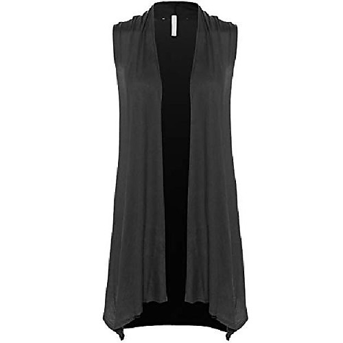 

women's lightweight sleeveless draped open front cardigan vest teal 3xl