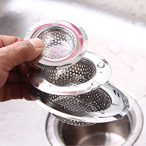 

1PC Household Stainless Steel Kitchen Sink Strainer Drain Metal Bath Waste Screen Tool