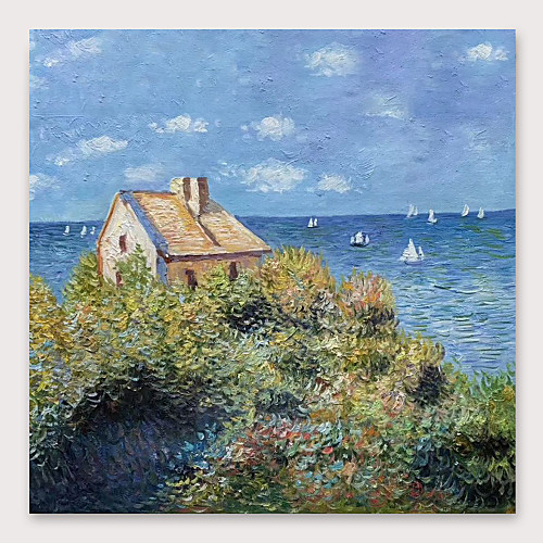 

Oil Painting Hand Painted Square Abstract Landscape Modern Stretched Canvas