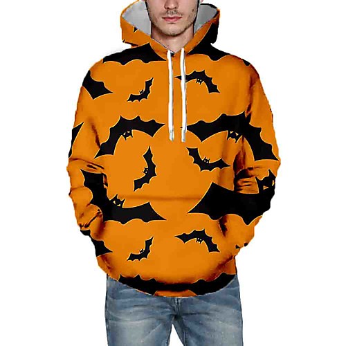 

Men's Pullover Hoodie Sweatshirt Graphic Animal Halloween Daily 3D Print Halloween Hoodies Sweatshirts Yellow