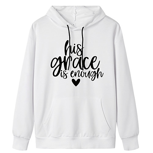 

Women's Pullover Hoodie Sweatshirt Graphic Daily Weekend Basic Casual Hoodies Sweatshirts White Black Blue