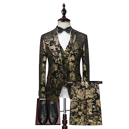 

Tuxedos Tailored Fit / Standard Fit Notch Single Breasted Two-buttons Cotton Blend / Cotton / Polyester Floral / Botanical