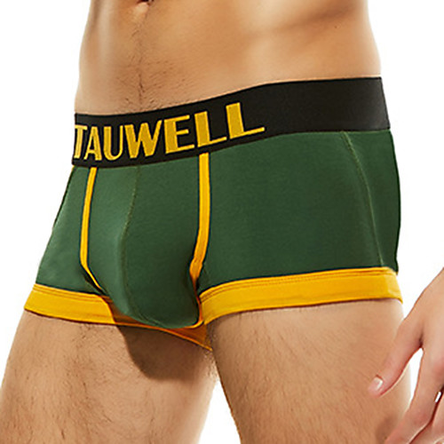 

TAUWELL Men's Sports Underwear Shorts Boxer Briefs Bottoms Cotton Winter Fitness Gym Workout Performance Running Training Breathable Quick Dry Soft Sport Black Red Army Green Dark Blue / Stretchy
