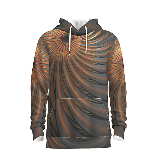 

Men's Pullover Hoodie Sweatshirt Graphic Abstract Daily 3D Print Basic Hoodies Sweatshirts Brown