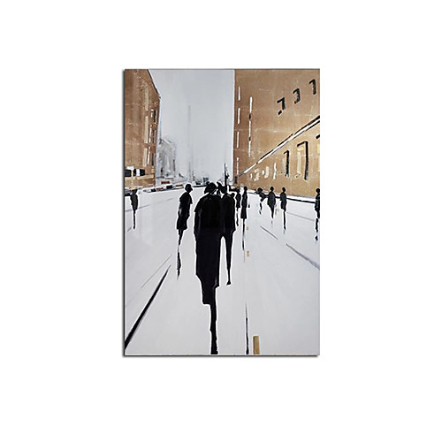 

Oil Painting Hand Painted Vertical Abstract Landscape Comtemporary Modern Rolled Canvas (No Frame)