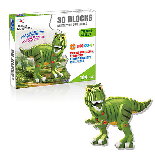 

Building Blocks Interlocking Blocks DIY Dinosaur Tyrannosaurus Rex Animal EVA 63-104 pcs Kid's Boys' Girls' Toy Gift