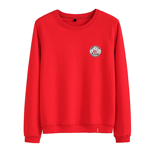 

Women's Sweatshirt Pullover Black White Pink Minimalist Crew Neck Cotton Solid Color Cute Sport Athleisure Sweatshirt Top Long Sleeve Breathable Warm Soft Comfortable Everyday Use Causal Exercising