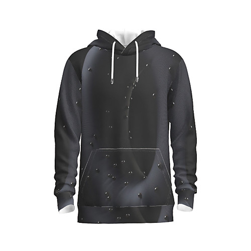 

Men's Daily Pullover Hoodie Sweatshirt Abstract Graphic Hooded Basic Hoodies Sweatshirts Black