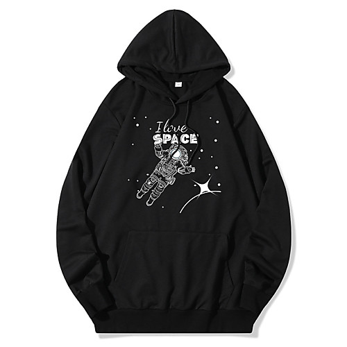 

Men's Hoodie Pullover Artistic Style Hoodie Cartoon Stars Letter Printed Sport Athleisure Hoodie Top Long Sleeve Warm Soft Oversized Comfortable Everyday Use Causal Exercising General Use / Winter