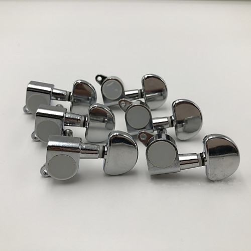 

6R Chrome Inline Locked String Guitar Tuning Pegs keys Tuners Machine Heads for Strat Tele Style Electric Guitar MU0797