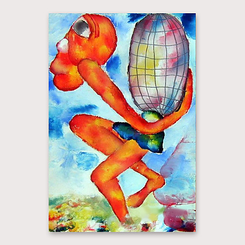 

Oil Painting Hand Painted Vertical Abstract Modern Stretched Canvas