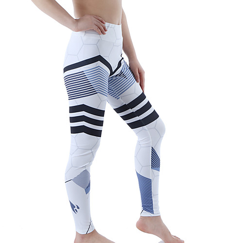 

Women's Yoga Pants Tights Tummy Control Butt Lift Breathable White Blue Yoga Fitness Gym Workout Sports Activewear Stretchy