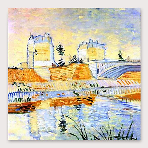 

Oil Painting Hand Painted Square Abstract Landscape Modern Stretched Canvas