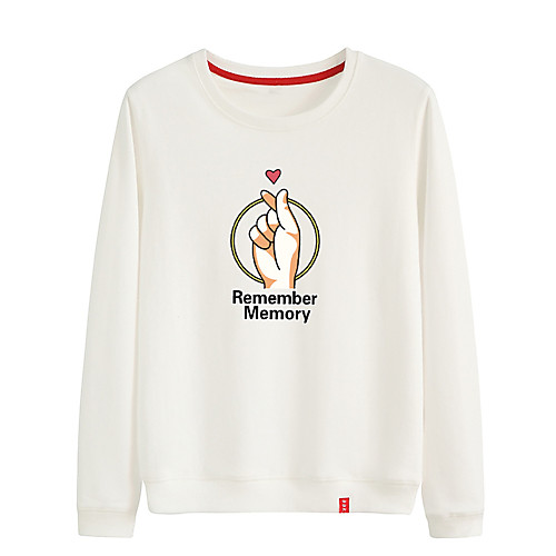 

Women's Sweatshirt Pullover Black White Pink Cartoon Crew Neck Cartoon Cute Letter Printed Sport Athleisure Sweatshirt Top Long Sleeve Warm Soft Comfortable Everyday Use Causal Exercising General Use